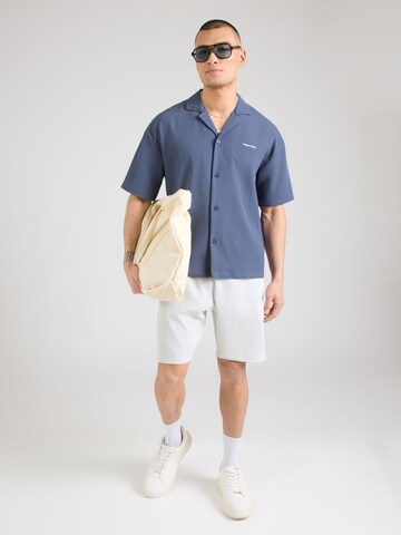 Pegador - Comfort Fit Camisa 'TROY' em azul