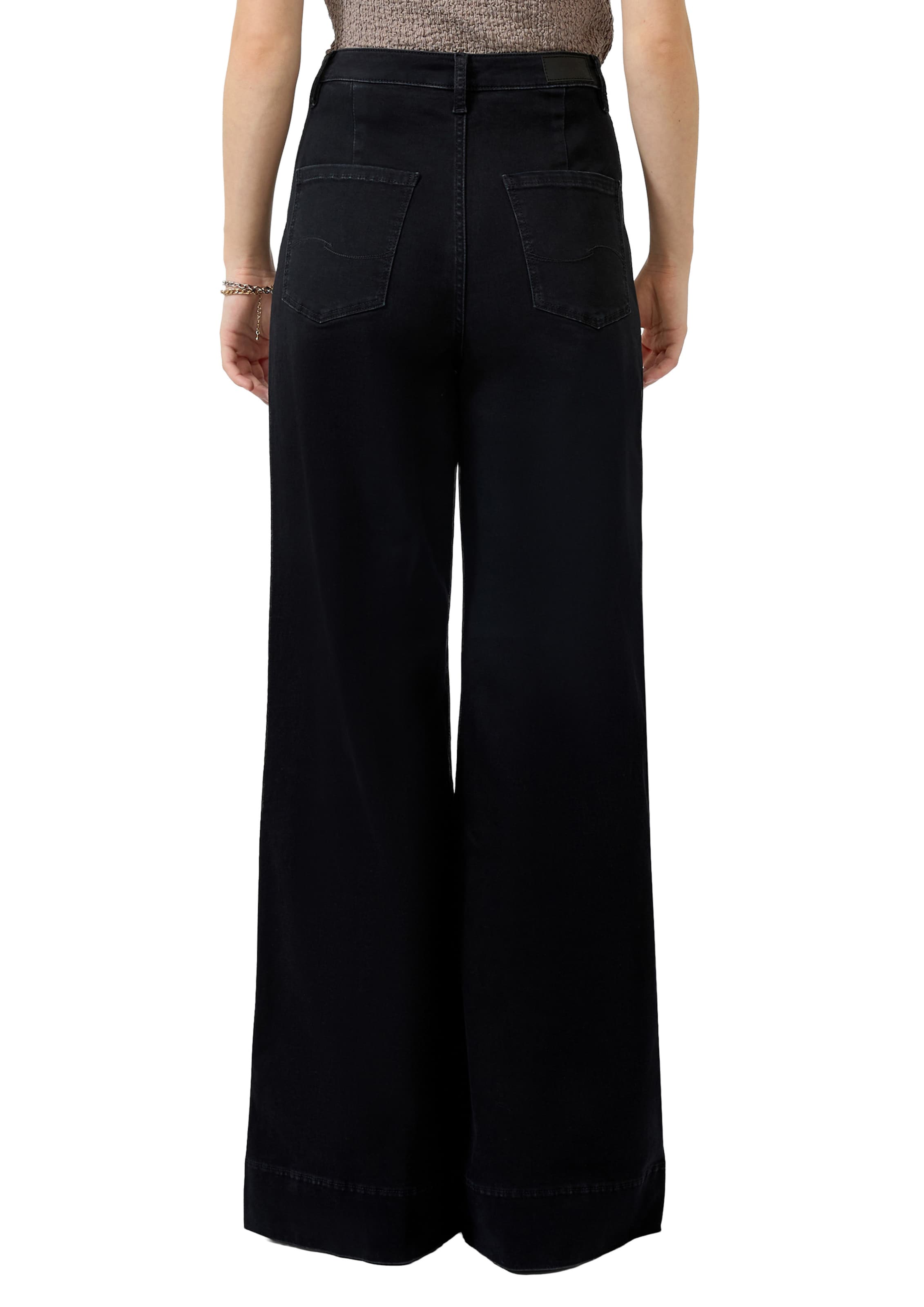 QS Wide leg Jeans in Zwart