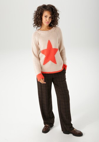 Aniston CASUAL Pullover in Beige