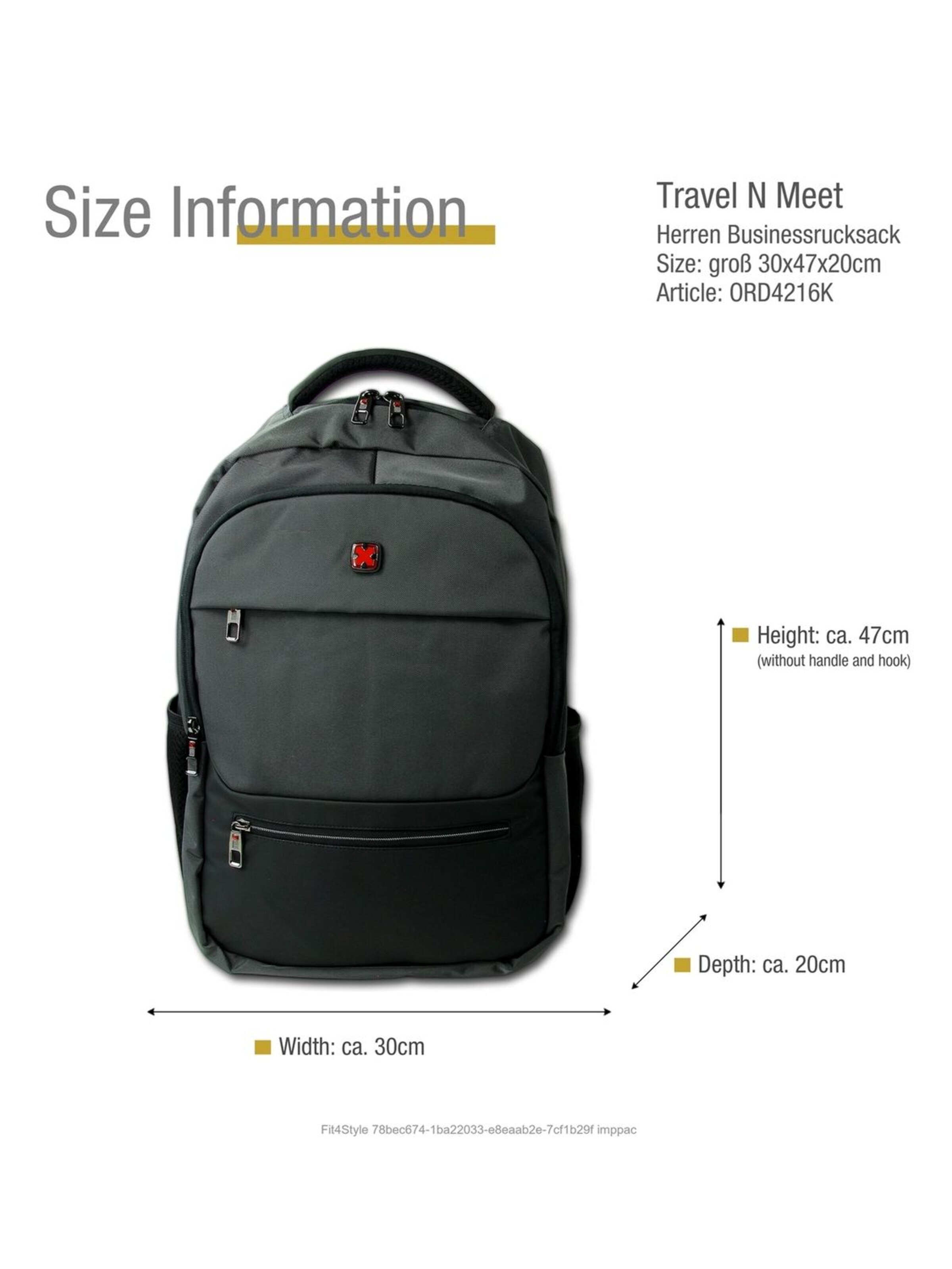 Travel N Meet Backpack in Grey
