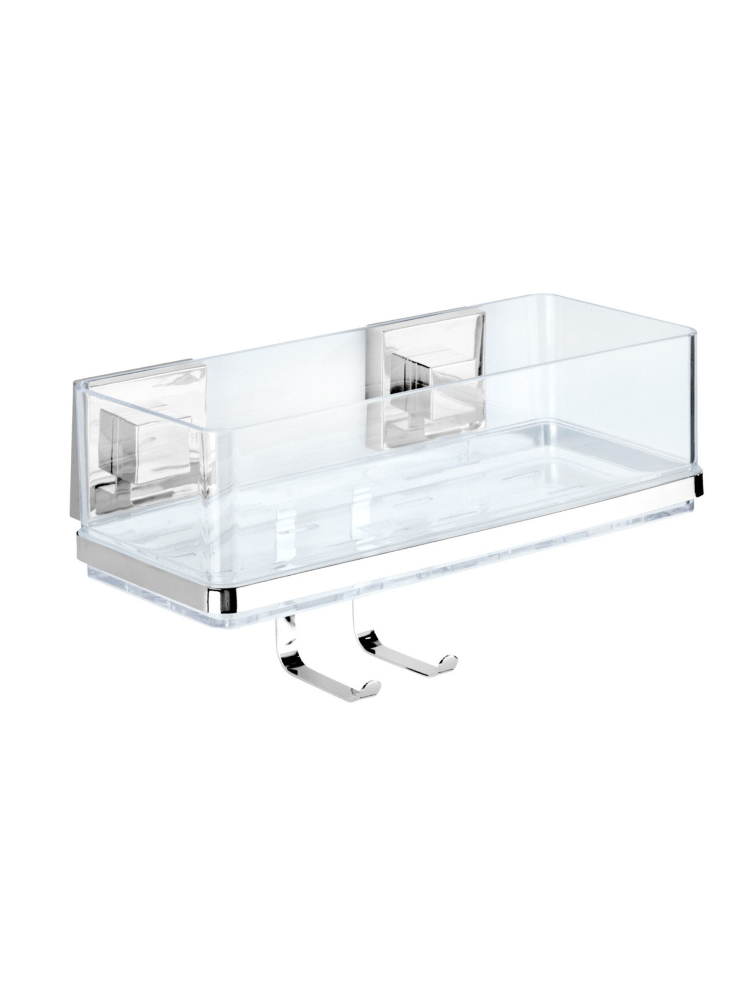 Wenko Shower Accessories 'Vacuum-Loc® Quadro' in Transparent: front