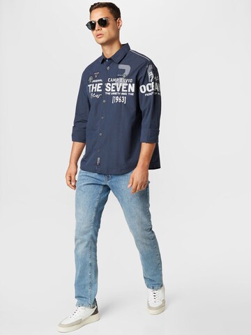 CAMP DAVID Regular Fit Hemd 'Ocean´s Seven II' in Blau