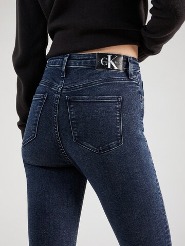 Calvin Klein Jeans Skinny Farkut 'HIGH RISE SKINNY' värissä sininen