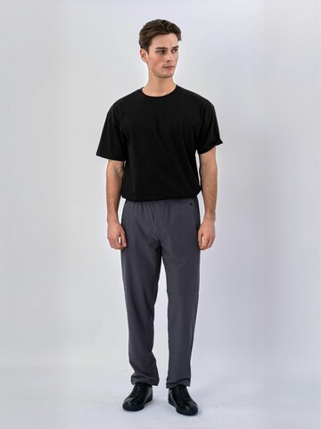 TEESHOPPEN Regular Pants ' Track ' in Grey