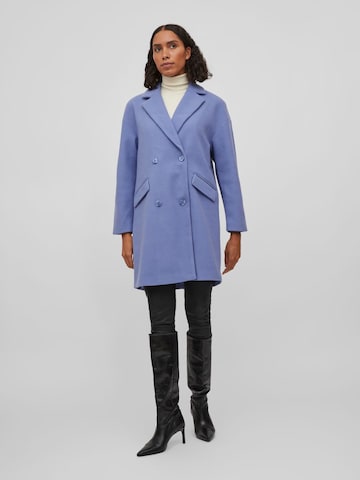 VILA Between-Seasons Coat in Blue: front