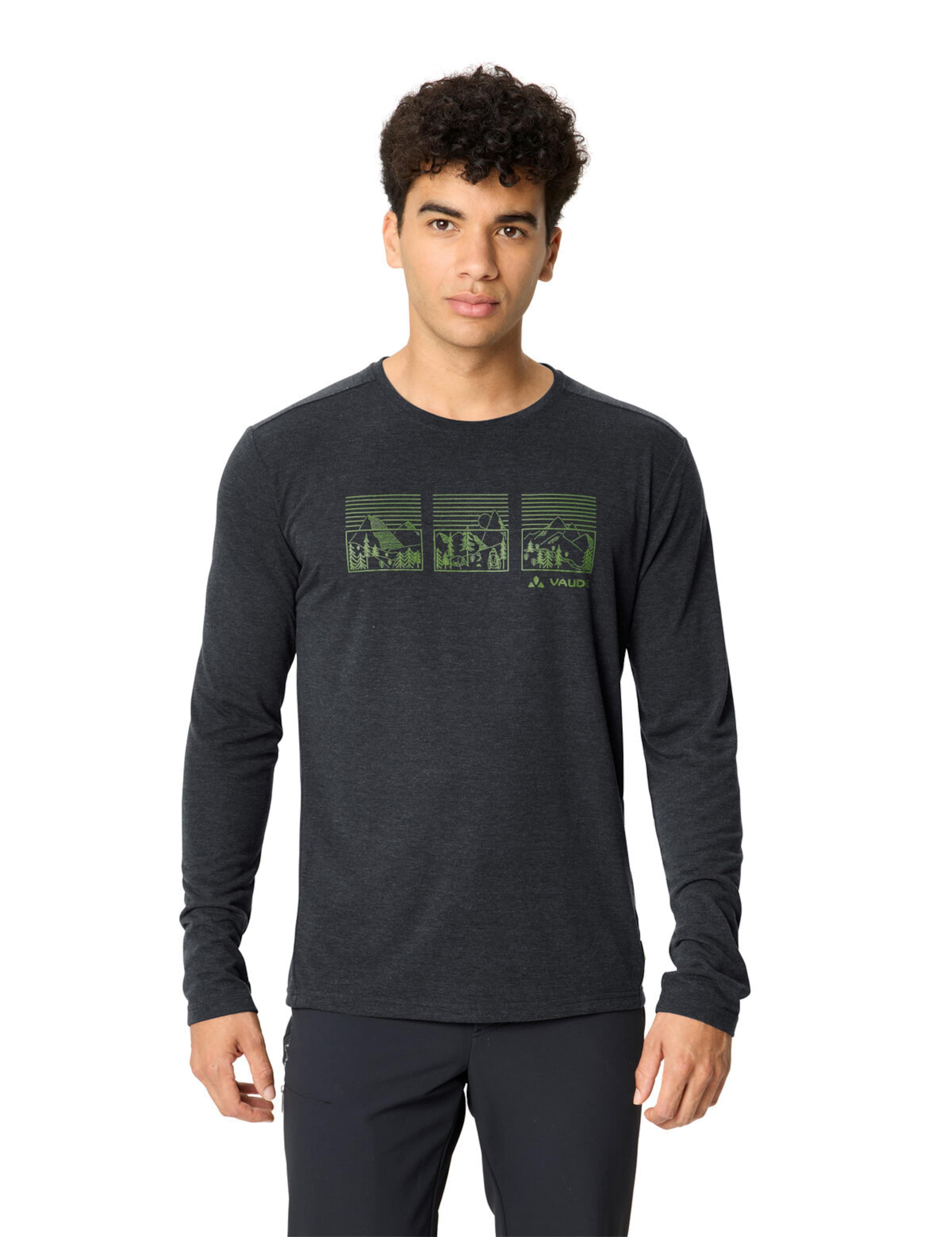 VAUDE Functioneel shirt 'Rosemoor III' in Zwart: voorkant