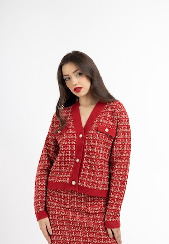 faina Knit cardigan in Red: front