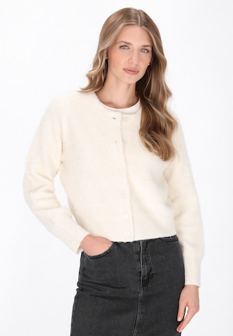 Cardigan DreiMaster Vintage en blanc : devant