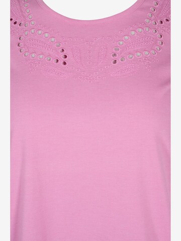 Zizzi T-Shirt 'Camryn' in Pink