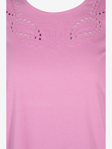 Zizzi Shirt 'Camryn' in Roze