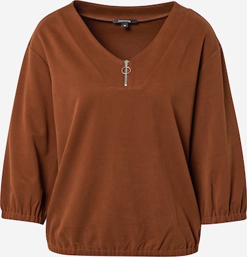 Sweat-shirt COMMA en marron : devant