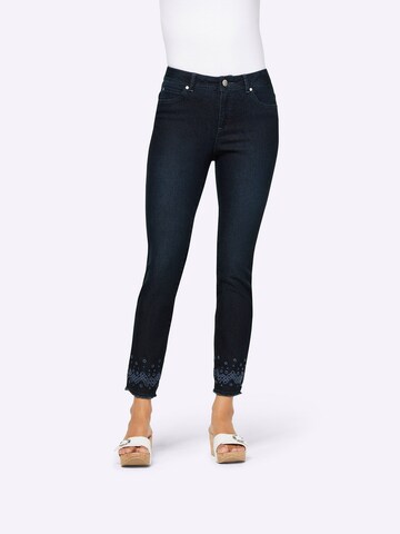 heine Slimfit Jeans in Blauw: voorkant