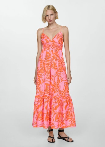 MANGO Letnia sukienka 'Carina' w kolorze pomarańczowy: przód
