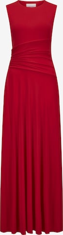 Nicowa Abendkleid 'MELIWIA', Model ist 1,79 cm und trägt Größe 34 in Rot: Vorderseite