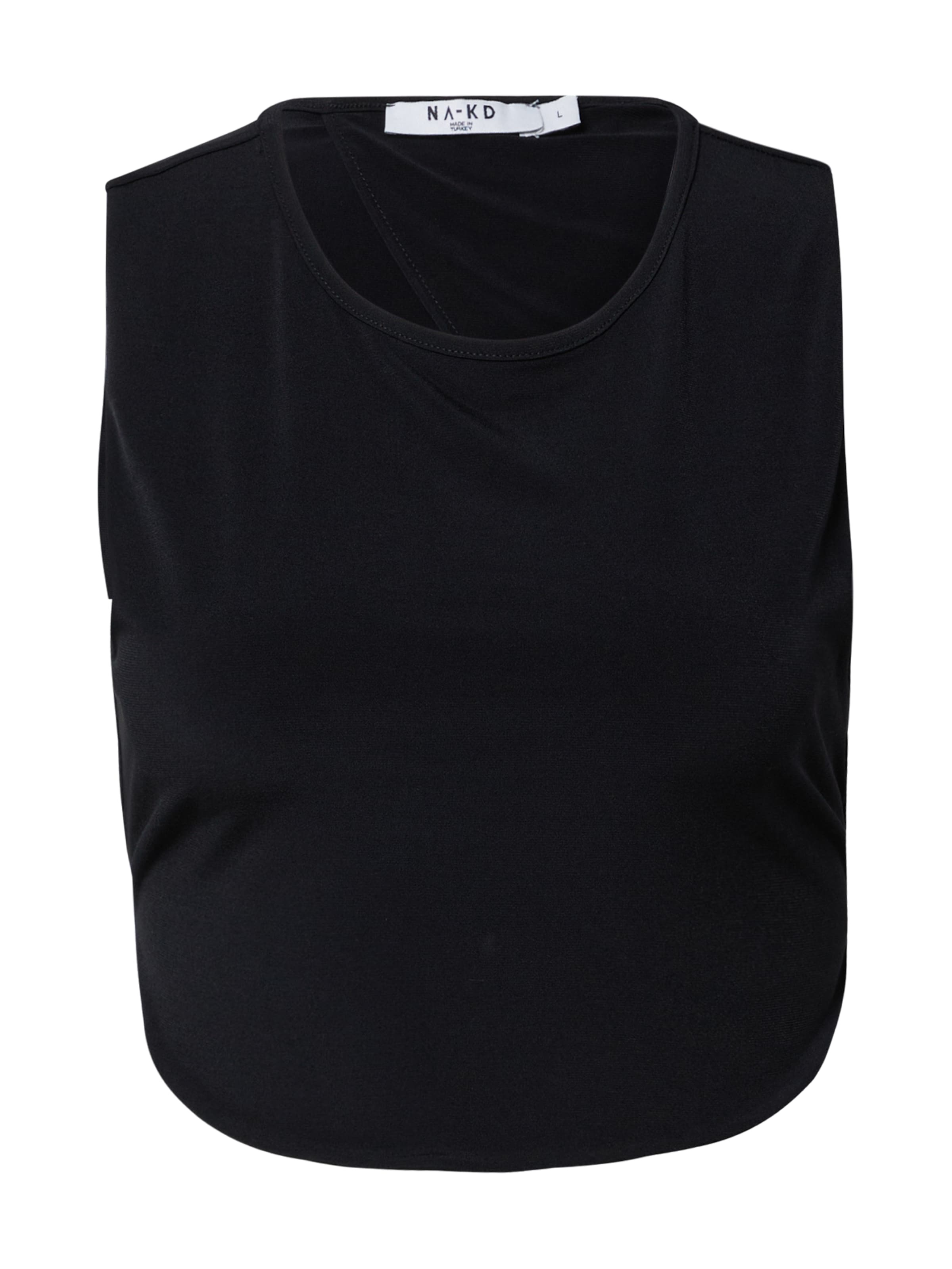 juoda NA-KD Palaidinė be rankovių 'Jen': priekis
