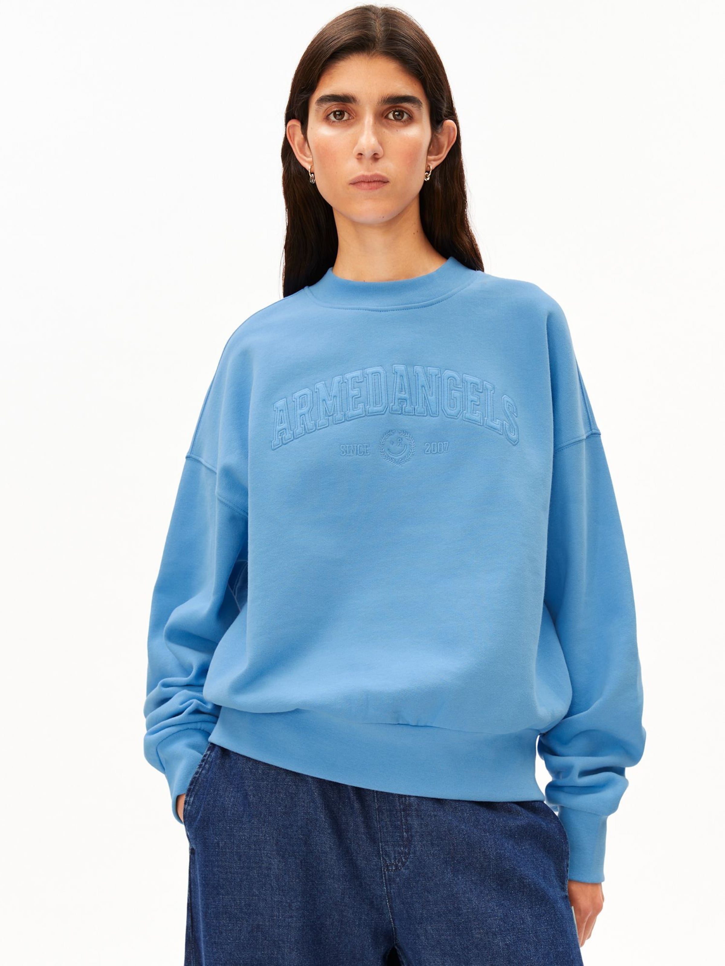ARMEDANGELS Sweatshirt ALIZAA COLLEGE in Blau: Vorderseite
