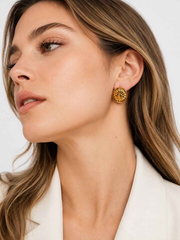 RteRme Náušnice 'Dream Garden Gold Earrings' – zlatá: přední strana
