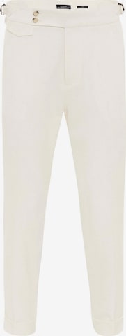 Coupe slim Pantalon à plis Antioch en blanc : devant