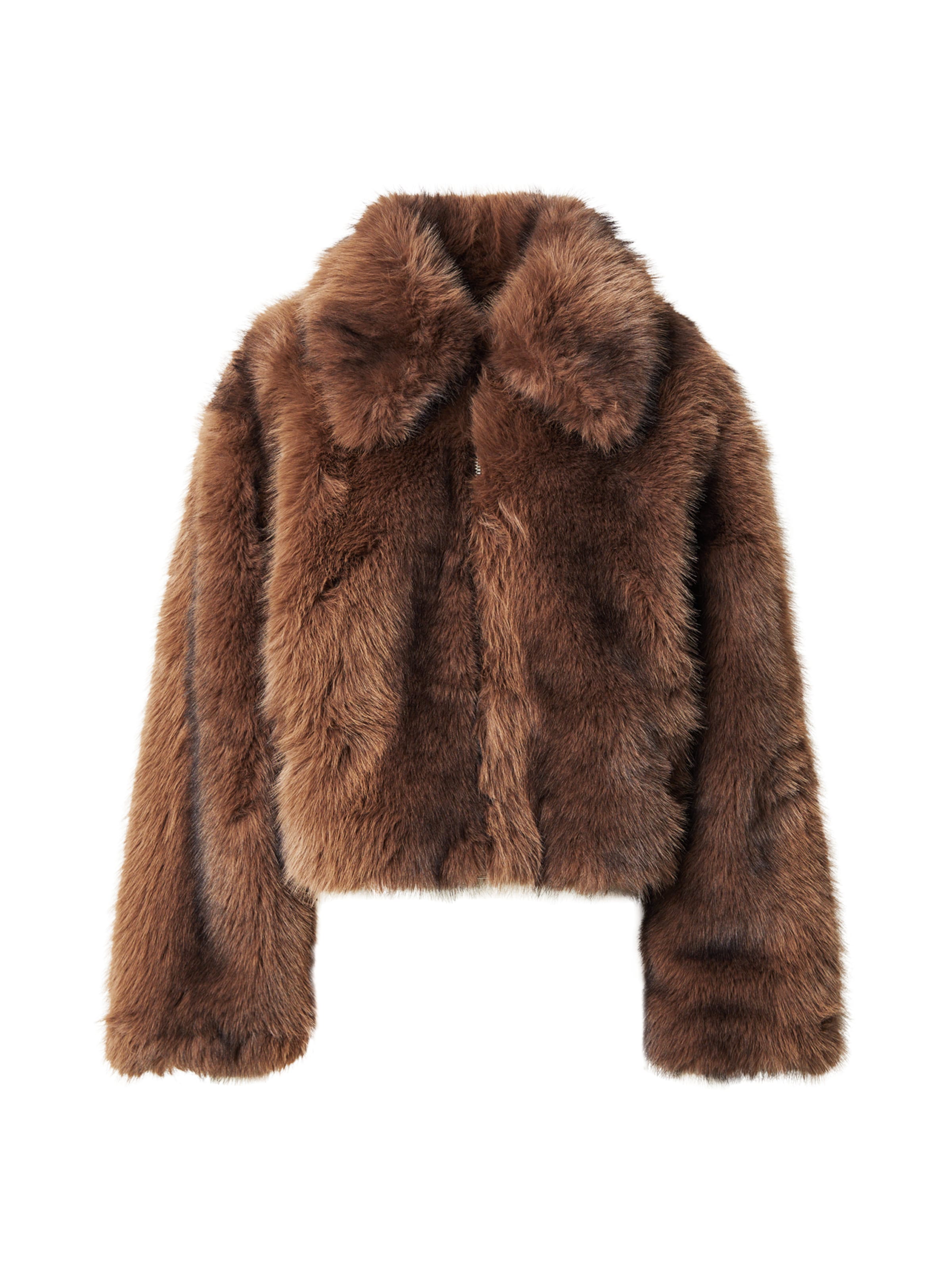 Monki Winter Jacket in Brown: front