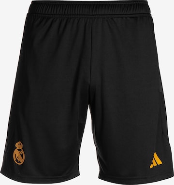 ADIDAS PERFORMANCE Loose fit Workout Pants 'Real Madrid' in Black: front