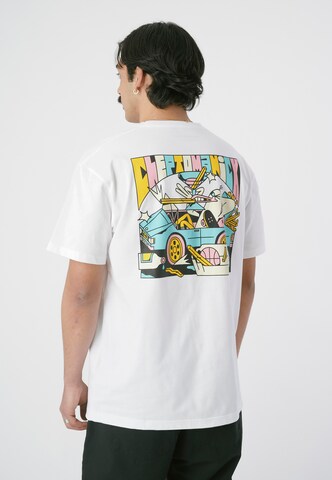 Cleptomanicx Shirt 'Boss Gull' in White: front