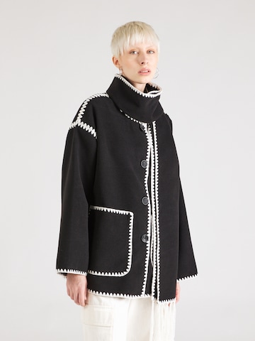 Misspap Jacke mit Schal in Schwarz: predná strana