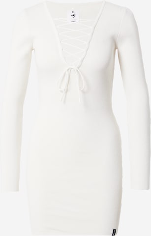 VIERVIER Knitted dress 'Hedi' in White: front