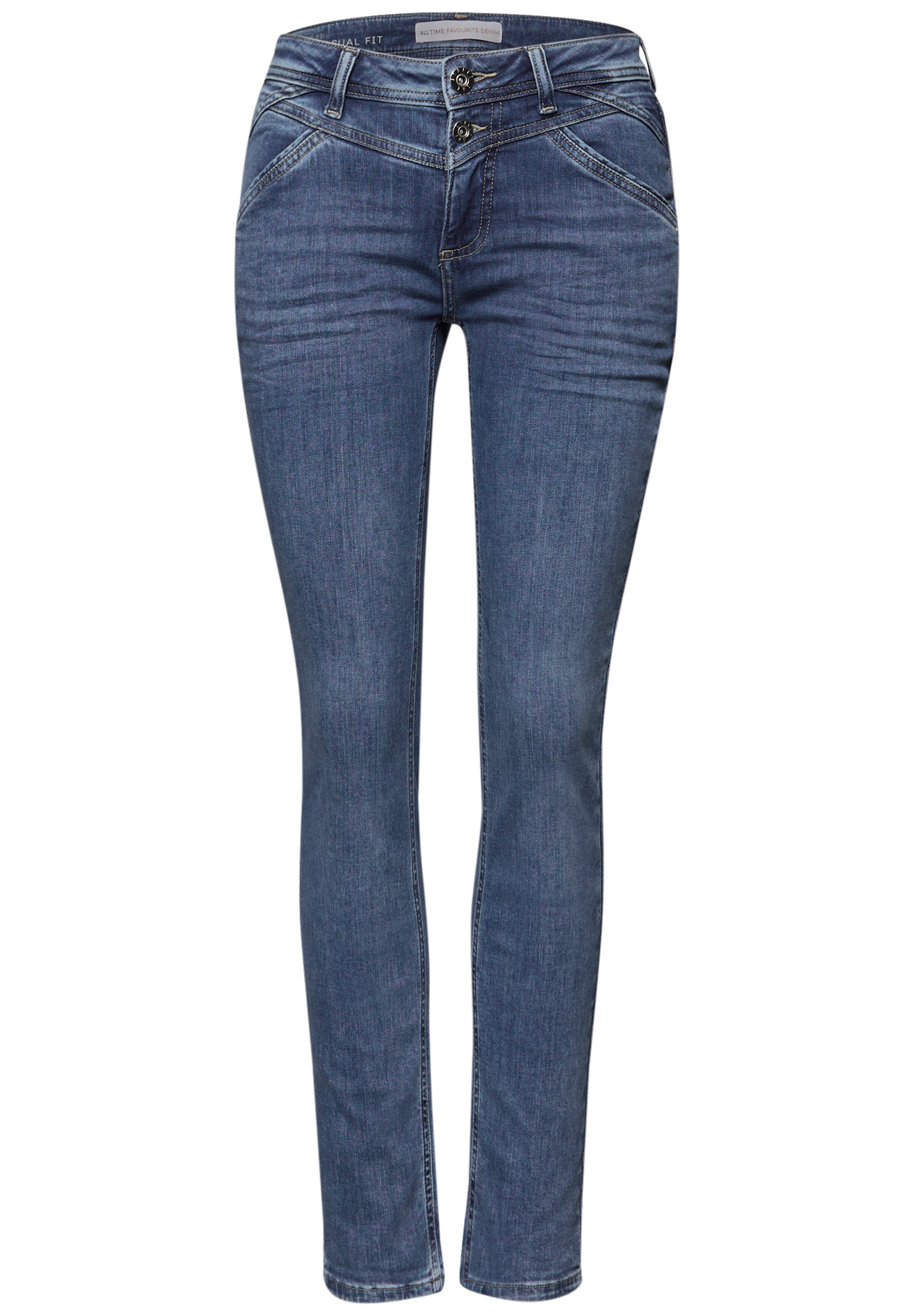 STREET ONE Slim fit Jeans in Blue: front