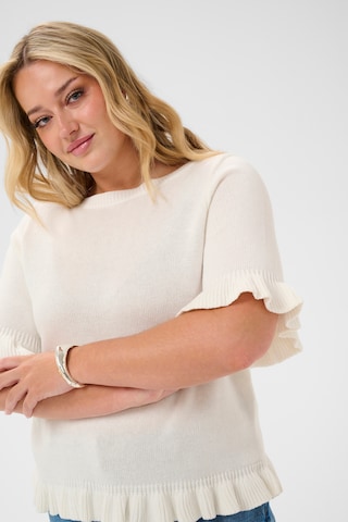 KAFFE CURVE - Pullover 'KCLindsy' em branco