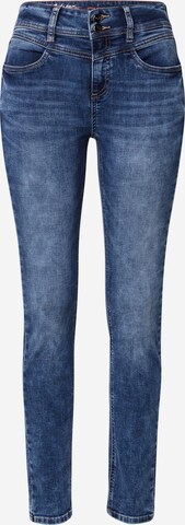 STREET ONE Slimfit Jeans 'QR York' in Blau: predná strana