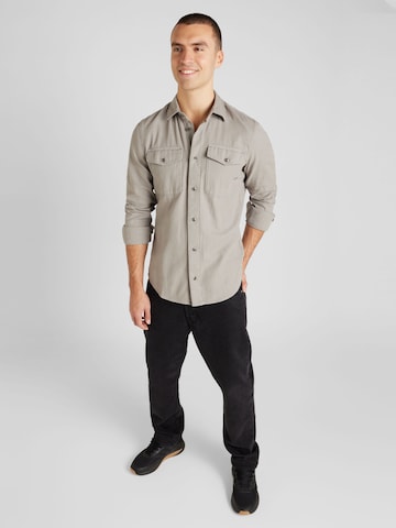 G-Star RAW Regular fit Button Up Shirt 'Marine' in Grey