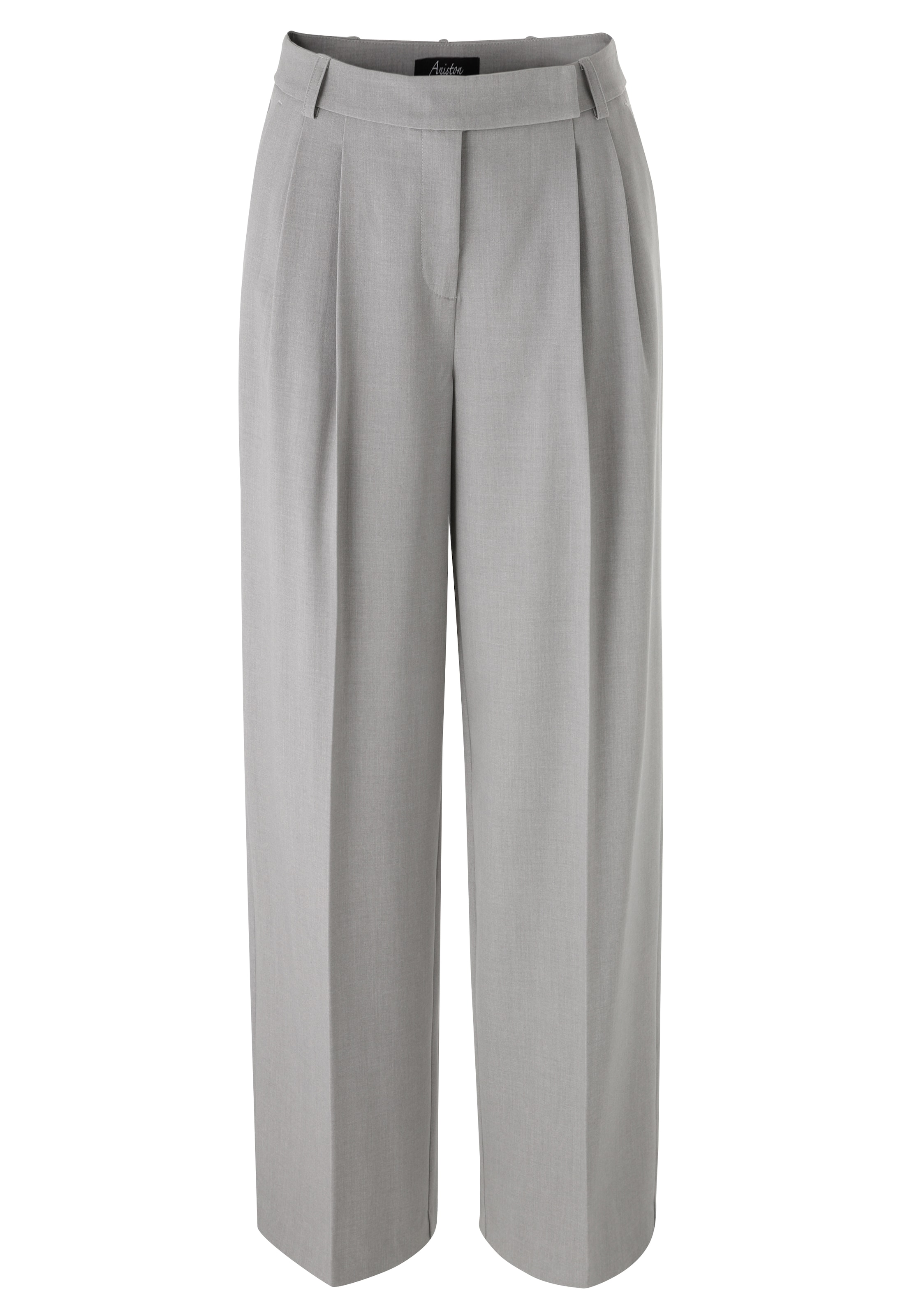 Aniston CASUAL Pleated Pants in Grey: front