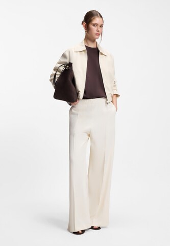 BOSS Loose fit Pleated Pants 'Tajila' in White