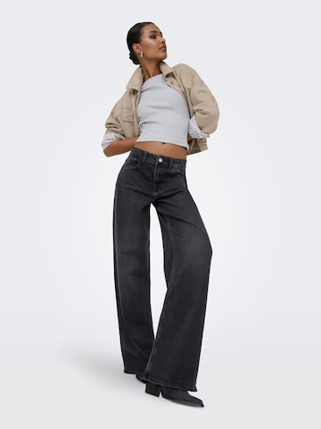 ONLY Wide leg Jeans 'ONLHope' in Zwart