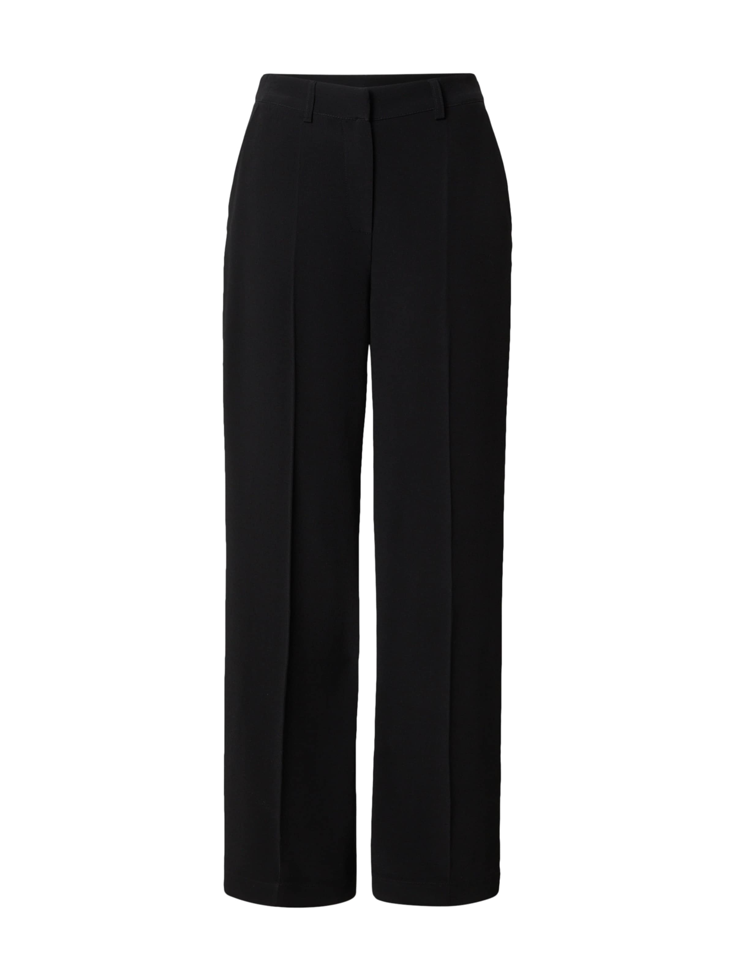 juoda A LOT LESS Kelnės su kantu 'Daliah': priekis