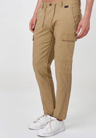 INDICODE JEANS Regular Cargo Pants 'Cagle' in Brown