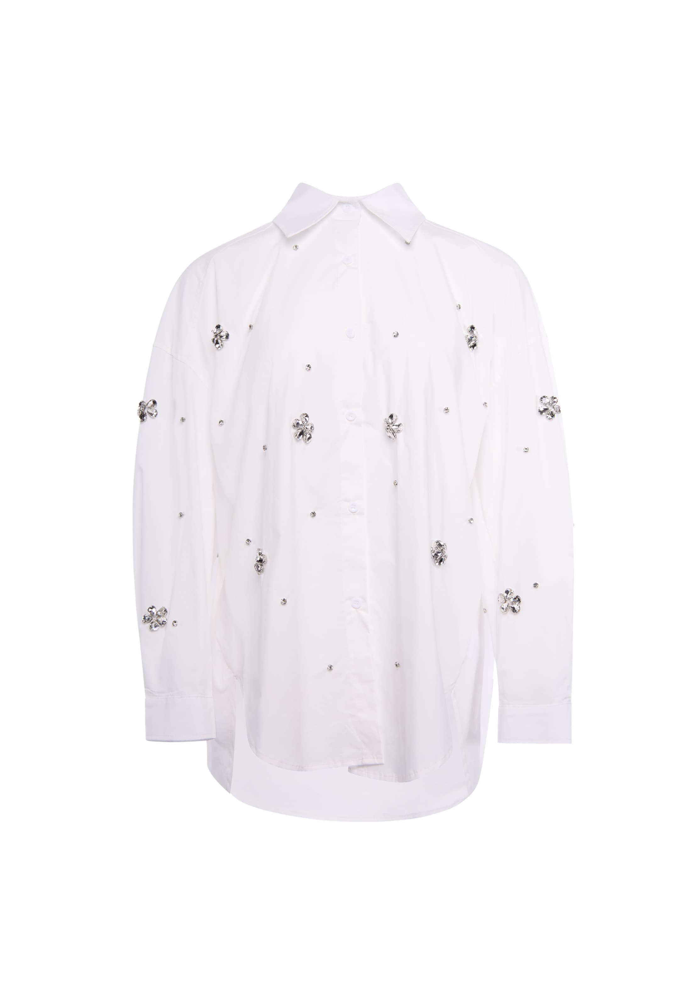 usha WHITE LABEL Blouse in White: front