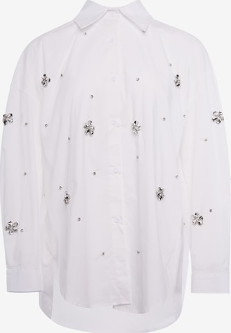 usha WHITE LABEL Blouse in White: front