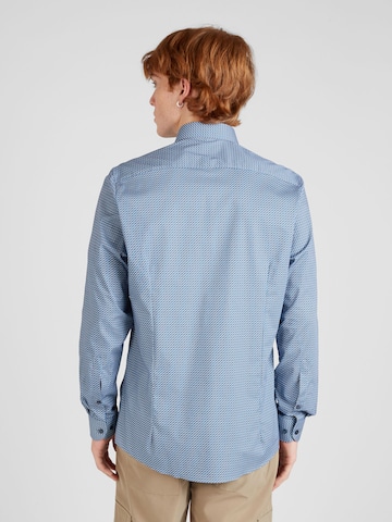 OLYMP - Slim Fit Camisa 'Level 5' em azul