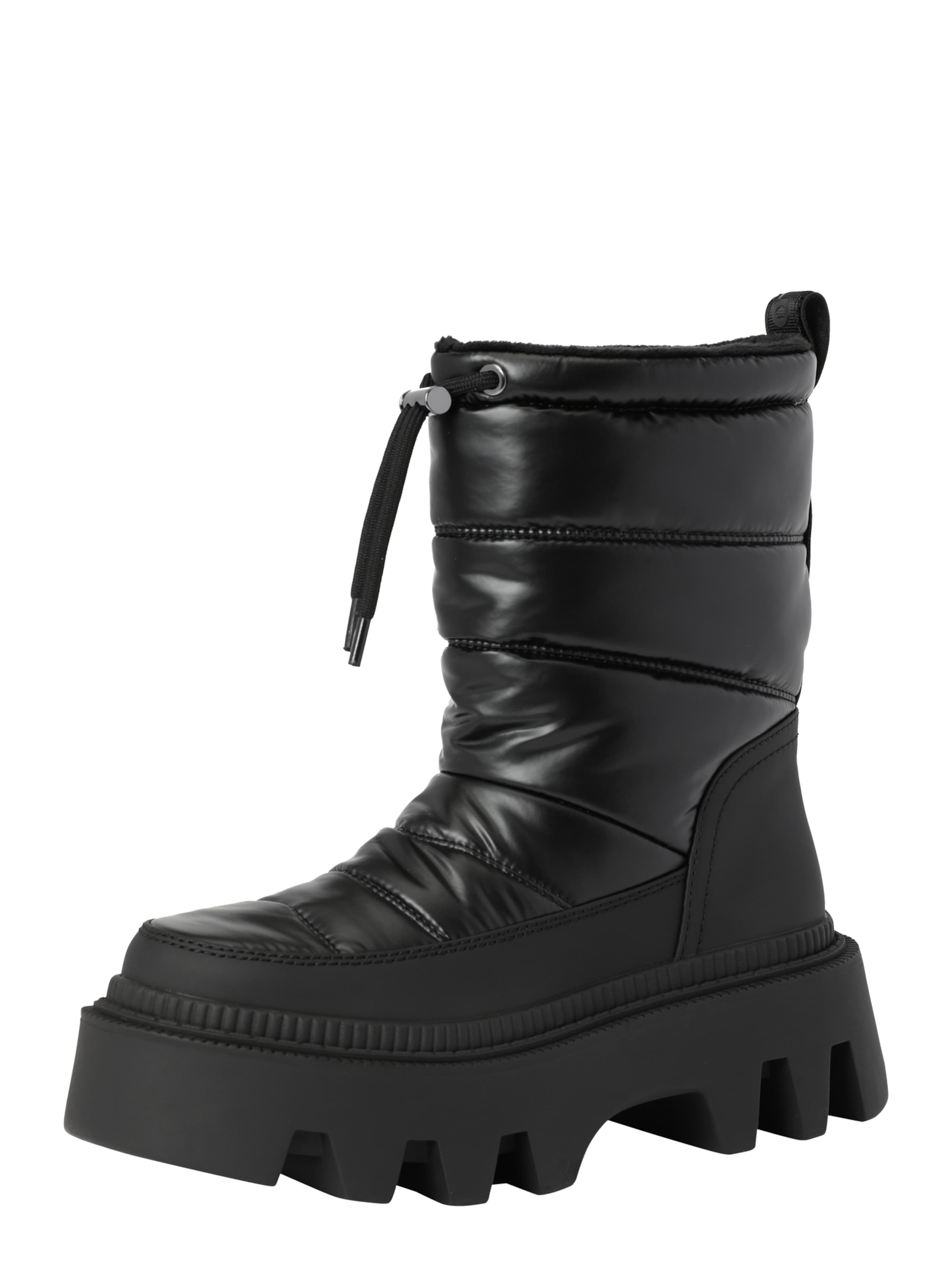 BUFFALO Μπότες για χιόνι 'Flora' σε μαύρο: μπροστά