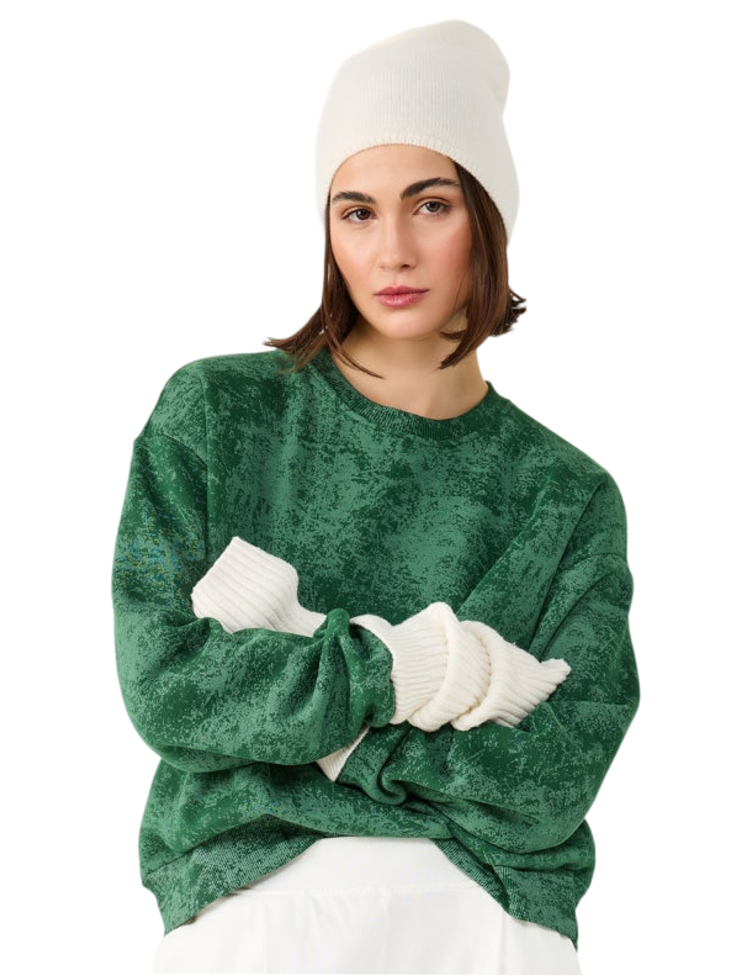 No Matter What Sweatshirt in Grün: Vorderseite