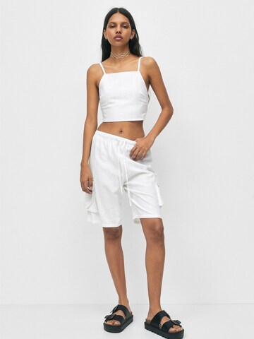 Chemisier Pull&Bear en blanc : devant