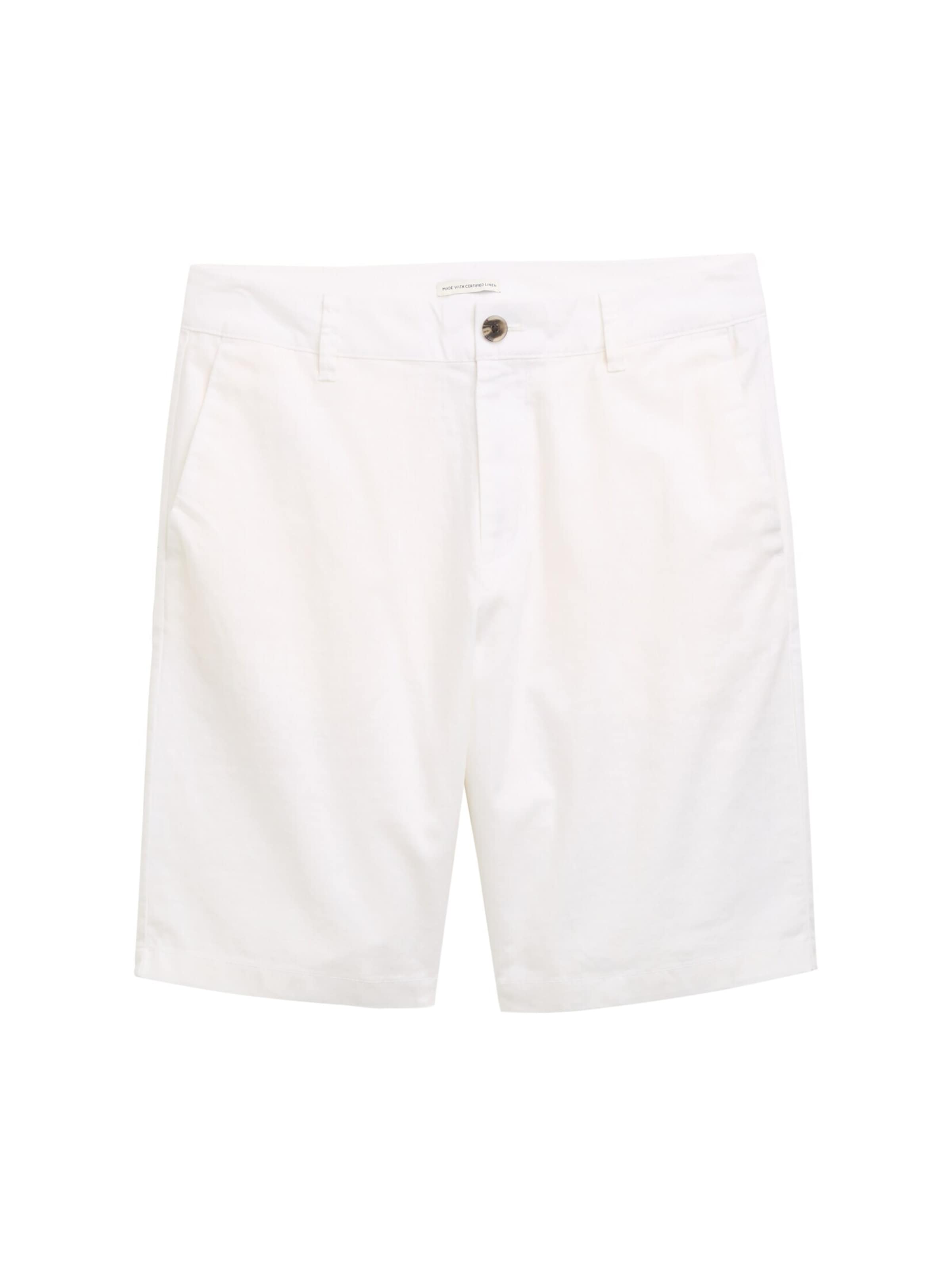 TOM TAILOR DENIM Loosefit Hose in Weiß: Vorderseite