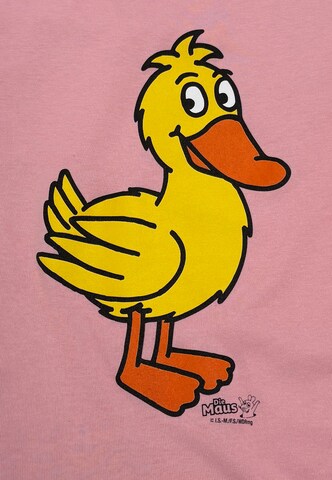 LOGOSHIRT Langarmshirt 'Die Sendung mit der Maus - Ente' in Pink