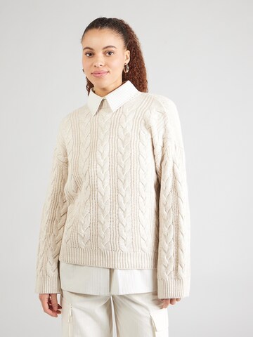 ABOUT YOU Neulepaita 'Fame' värissä beige: etupuoli