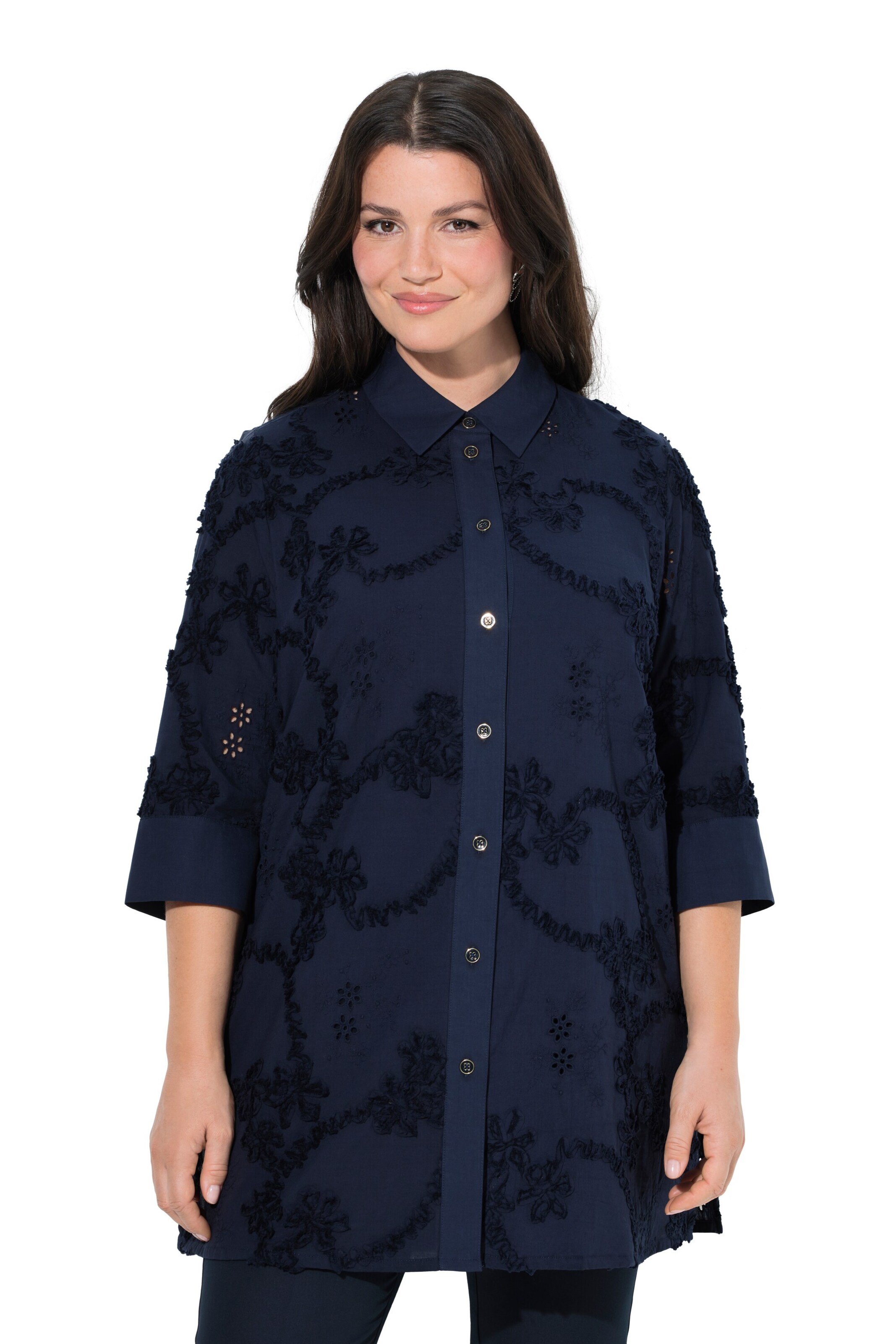 Ulla Popken Tuniek in Blauw: voorkant