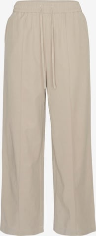 MSCH COPENHAGEN Loose fit Trousers in Beige: front