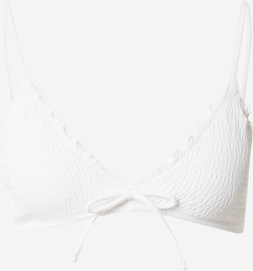 HOLLISTER Triangle Bikini Top in White: front