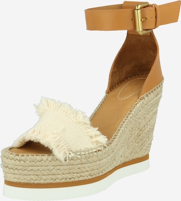 See by Chloé Sandal 'Glyn' in White: front