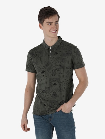 Colin's Poloshirt in tanne / schwarz, Produktansicht